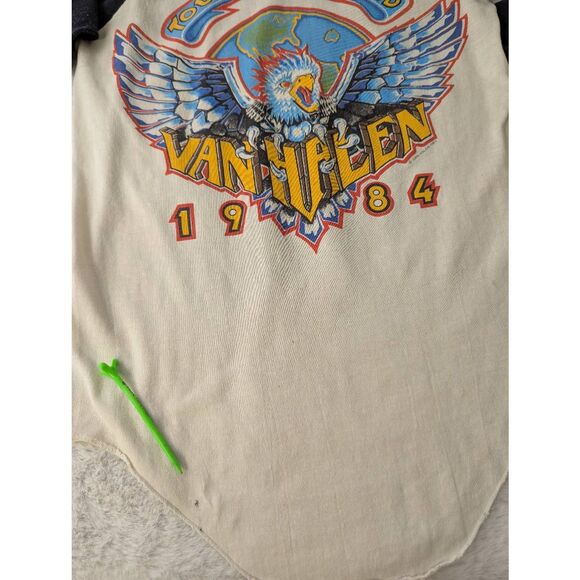 Vintage Van Halen 1984 Tour baseball shirt 3/4 Sleeve S Small 80's Vtg *Flaws - Picture 8 of 12